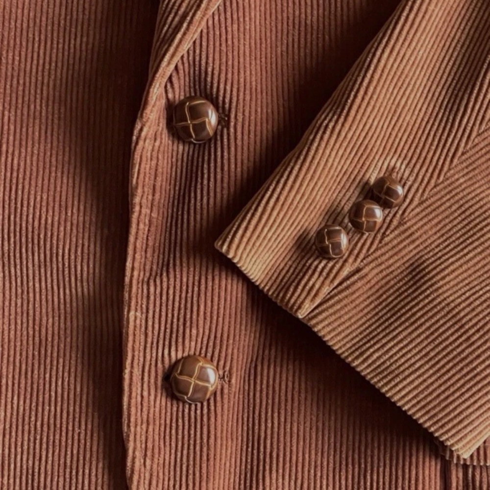 Cambridge Classics Mervyns Corduroy Blazer Elbow Patch Men's 44L Chin Button VTG - Picture 5 of 16
